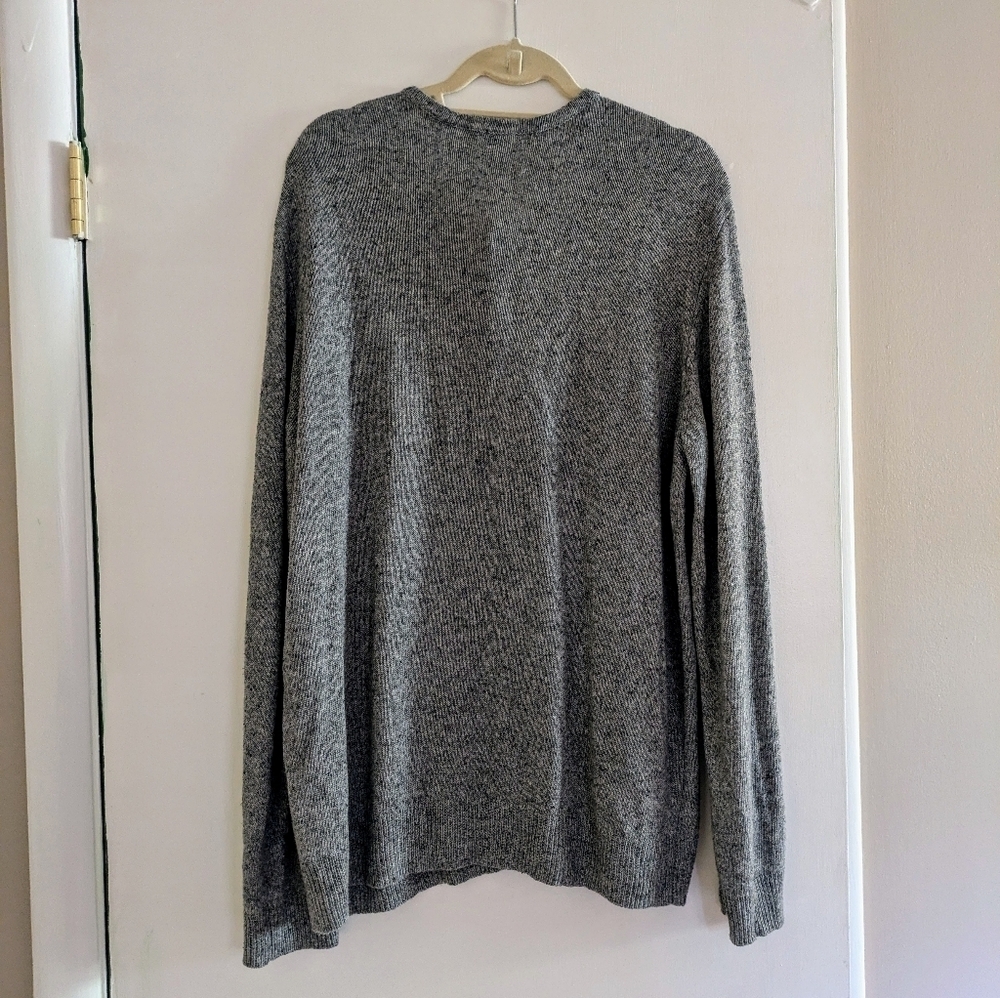 Paige Men's XL Long Sleeve Fielder Henley Sweater Heather Grey - Picture 4 of 6
